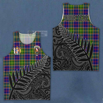 Whitefoord Crest Tartan Men's Tank Top with New Zealand Silver Fern Half Style