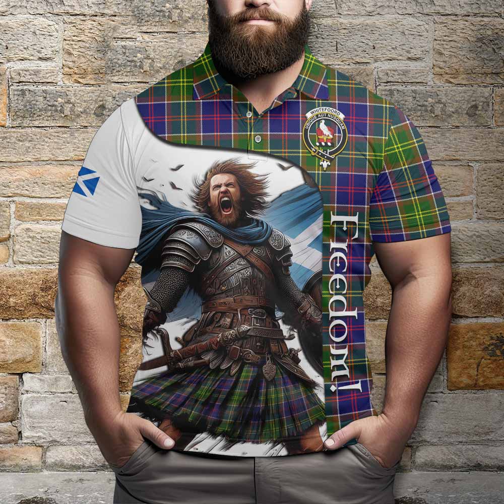 Tartan Vibes Clothing Whitefoord Crest Tartan Polo Shirt Inspired by the Freedom of Scottish Warrior