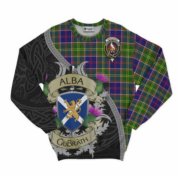 Whitefoord Tartan Family Crest Sweatshirt Lion Rampant Royal Thistle Shield Celtic Inspired Unisex - Tartan Vibes Clothing
