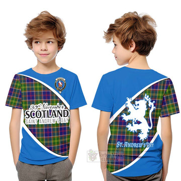 Whitefoord Family Crest Tartan Kid T-Shirt Celebrate Saint Andrew's Day in Style Youth XL Size14 - Tartan Vibes Clothing