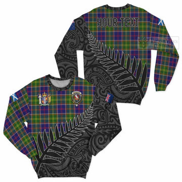 Whitefoord Crest Tartan Sweatshirt with New Zealand Silver Fern Half Style