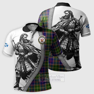 Whitefoord Tartan Clan Crest Polo Shirt with Highlander Warrior Celtic Style