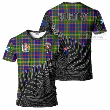 Whitefoord Crest Tartan T-Shirt with New Zealand Silver Fern Half Style