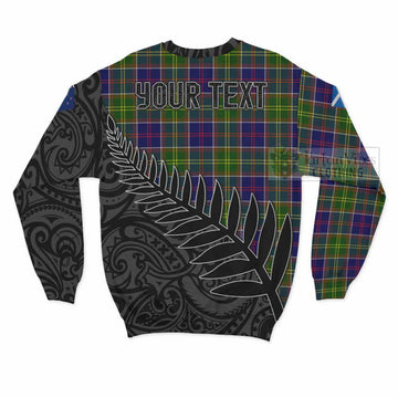 Whitefoord Crest Tartan Sweatshirt with New Zealand Silver Fern Half Style