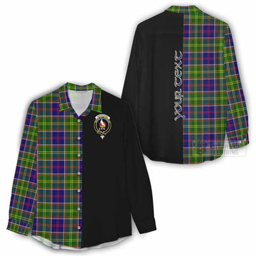 Whitefoord Tartan Women's Casual Shirt with Family Crest and Half Of Me Style