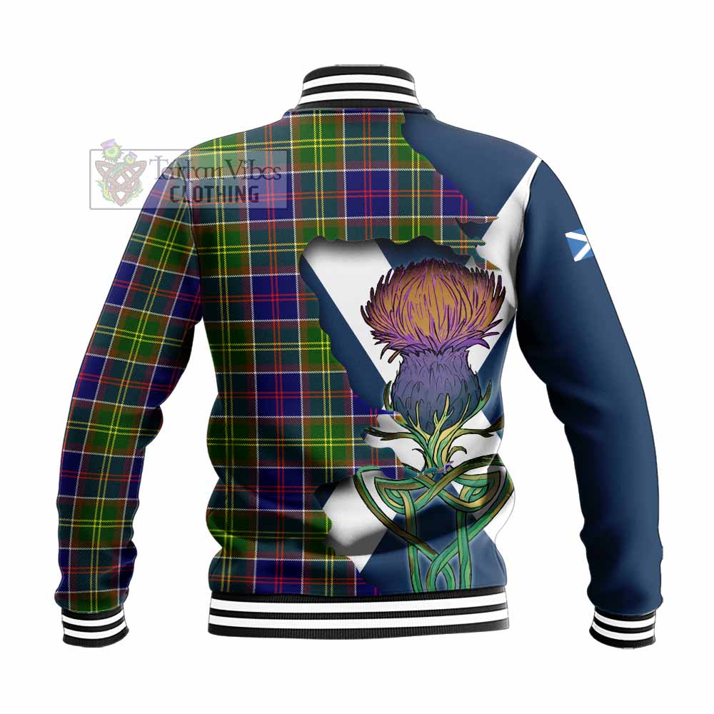 Whitefoord Tartan Family Crest Baseball Jacket Scottish Thistle Celtic Inspired - Tartan Vibes Clothing
