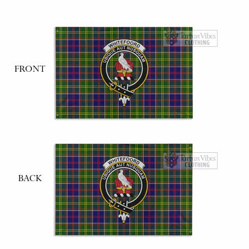 Whitefoord Tartan House Flag with Family Crest