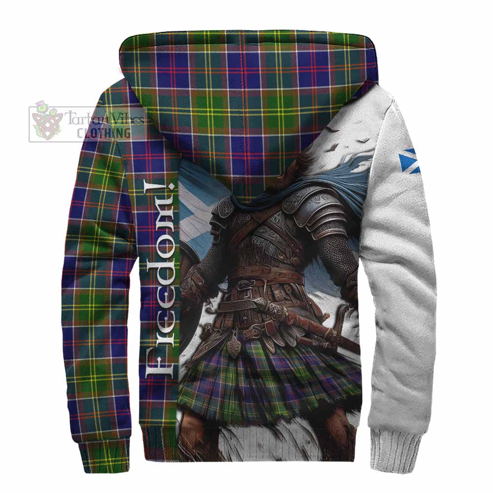 Tartan Vibes Clothing Whitefoord Crest Tartan Sherpa Hoodie Inspired by the Freedom of Scottish Warrior