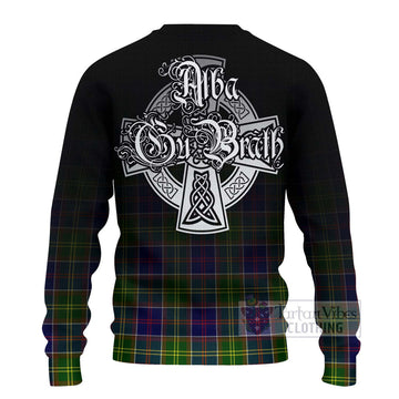 Whitefoord Tartan Ugly Sweater Featuring Alba Gu Brath Family Crest Celtic Inspired