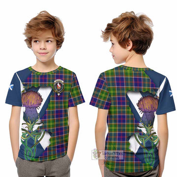 Whitefoord Tartan Family Crest Kid T-Shirt Scottish Thistle Celtic Inspired - Tartan Vibes Clothing