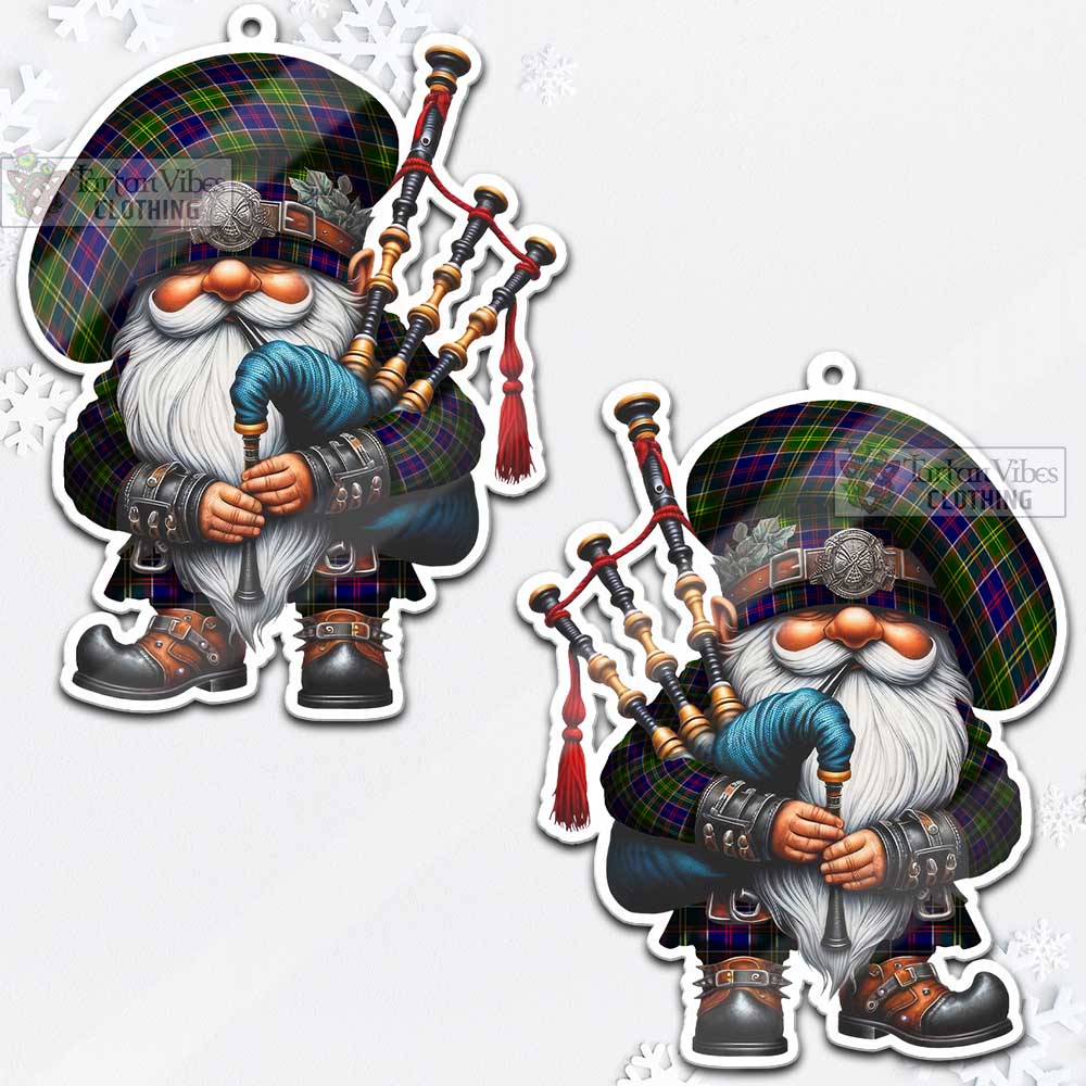 Whitefoord Tartan Bagpiper Gnome Christmas Ornament - Tartan Vibes Clothing