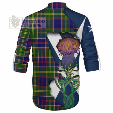 Whitefoord Tartan Family Crest Ghillie Kilt Shirt Scottish Thistle Celtic Inspired - Tartan Vibes Clothing