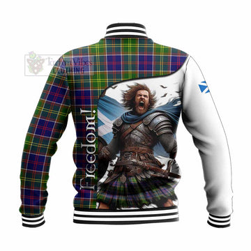 Whitefoord Crest Tartan Baseball Jacket Inspired by the Freedom of Scottish Warrior