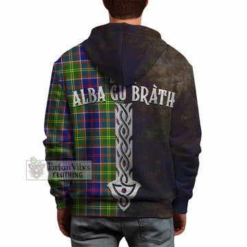 Whitefoord Tartan Family Crest Hoodie Alba Gu Brath Be Brave Lion Ancient Style - Tartan Vibes Clothing