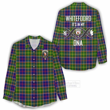 Whitefoord Tartan Women's Casual Shirt with Family Crest DNA In Me Style