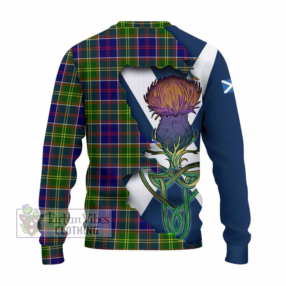 Whitefoord Tartan Family Crest Knitted Sweater Scottish Thistle Celtic Inspired - Tartan Vibes Clothing