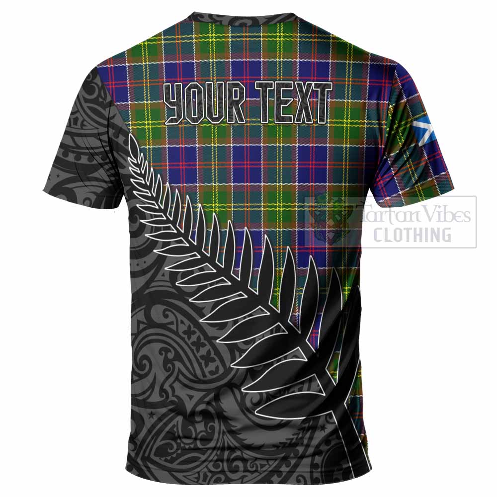 Tartan Vibes Clothing Whitefoord Crest Tartan T-Shirt with New Zealand Silver Fern Half Style