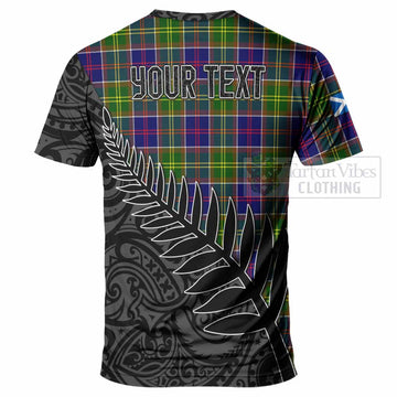 Whitefoord Crest Tartan T-Shirt with New Zealand Silver Fern Half Style