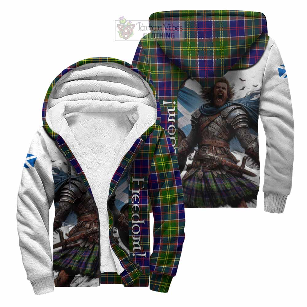 Tartan Vibes Clothing Whitefoord Crest Tartan Sherpa Hoodie Inspired by the Freedom of Scottish Warrior