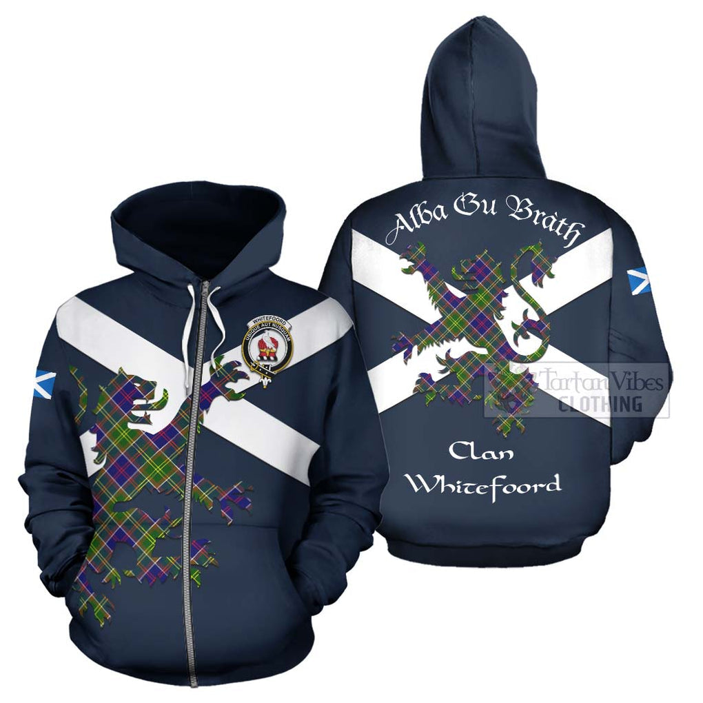 Tartan Vibes Clothing Whitefoord Tartan Lion Rampant Hoodie – Proudly Display Your Heritage with Alba Gu Brath and Clan Name