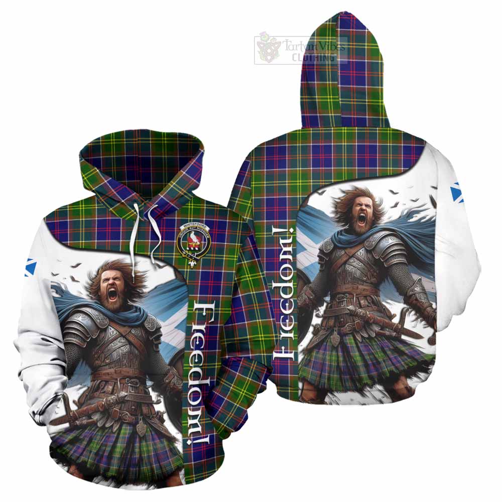 Tartan Vibes Clothing Whitefoord Crest Tartan Hoodie Inspired by the Freedom of Scottish Warrior