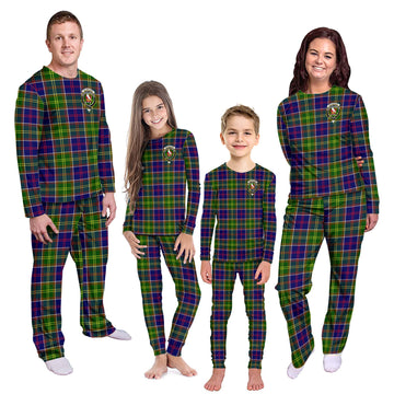 Whitefoord Tartan Pajamas Family Set with Family Crest