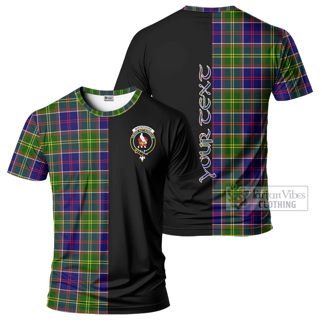 Tartan Vibes Clothing Whitefoord Modern Tartan T-Shirt with Family Crest and Half Of Me Style