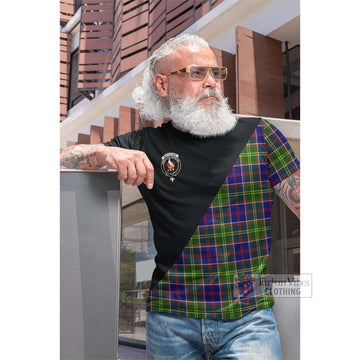 Whitefoord Tartan Cotton T-shirt with Family Crest and Military Logo Style