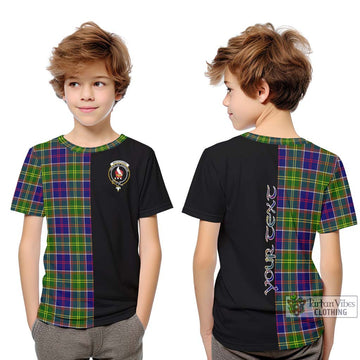 Whitefoord Tartan Kid T-Shirt with Family Crest and Half Of Me Style Youth XL Size14 - Tartan Vibes Clothing