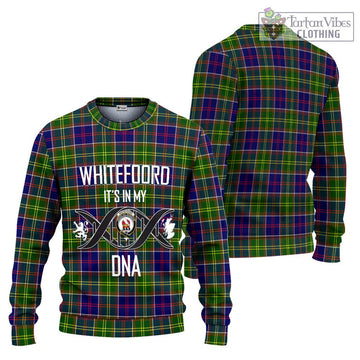 Whitefoord Tartan Ugly Sweater with Family Crest DNA In Me Style