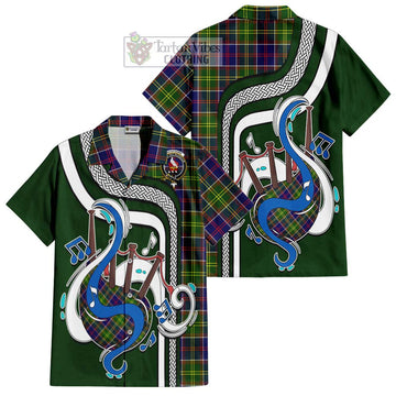 Whitefoord Tartan Short Sleeve Button Shirt with Epic Bagpipe Style