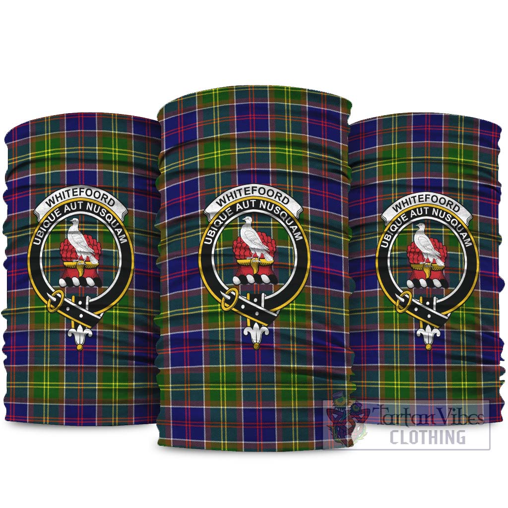 Whitefoord Modern Tartan Neck Gaiters, Tartan Bandanas, Tartan Head Band with Family Crest