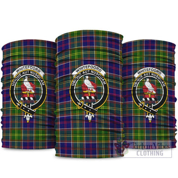 Whitefoord Tartan Neck Gaiters, Tartan Bandanas, Tartan Head Band with Family Crest