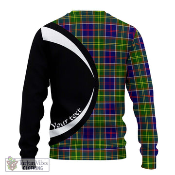 Whitefoord Tartan Ugly Sweater with Family Crest Circle Style