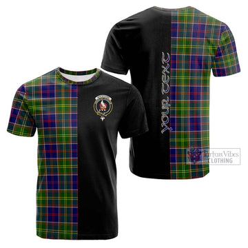 Whitefoord Tartan Cotton T-shirt with Family Crest and Half Of Me Style