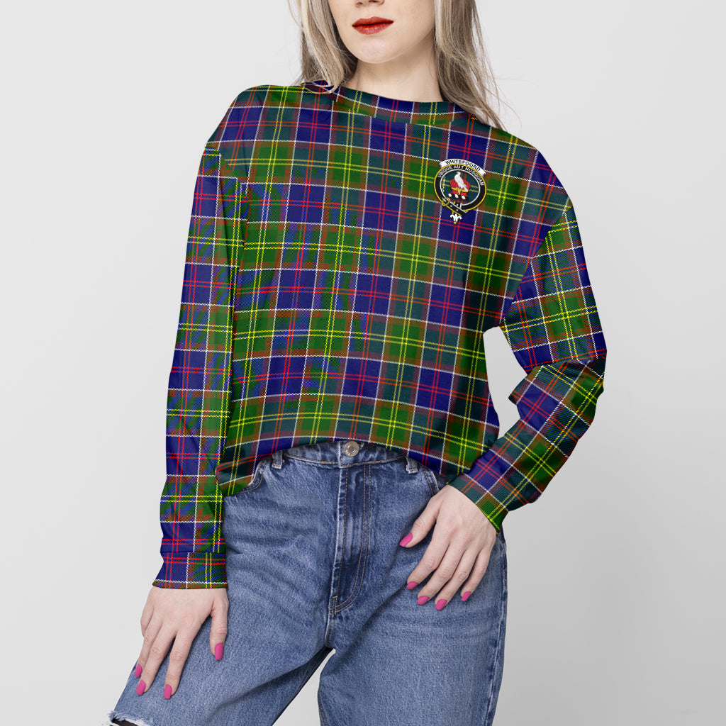 Whitefoord Tartan Sweatshirt with Family Crest - Tartan Vibes Clothing