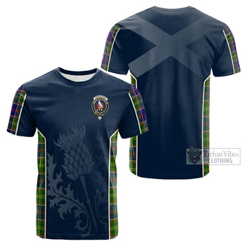 Whitefoord Tartan Cotton T-shirt with Family Crest and Scottish Thistle Vibes Sport Style