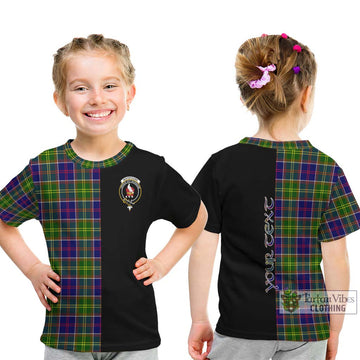 Whitefoord Tartan Kid T-Shirt with Family Crest and Half Of Me Style - Tartan Vibes Clothing