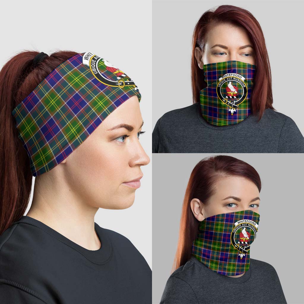 Whitefoord Modern Tartan Neck Gaiters, Tartan Bandanas, Tartan Head Band with Family Crest