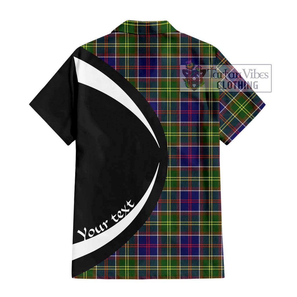 Tartan Vibes Clothing Whitefoord Modern Tartan Short Sleeve Button Up with Family Crest Circle Style