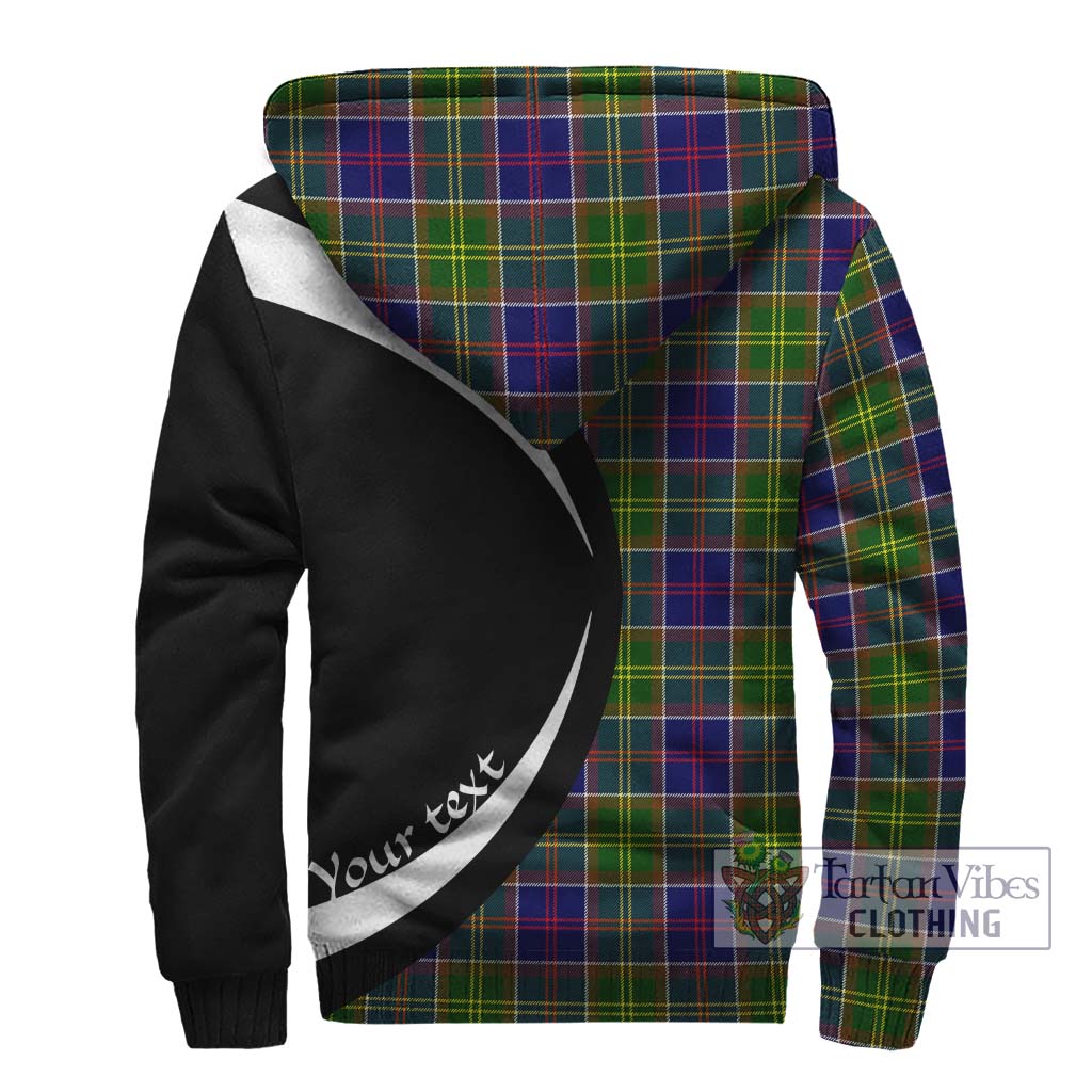 Whitefoord Tartan Sherpa Hoodie with Family Crest Circle Style - Tartan Vibes Clothing