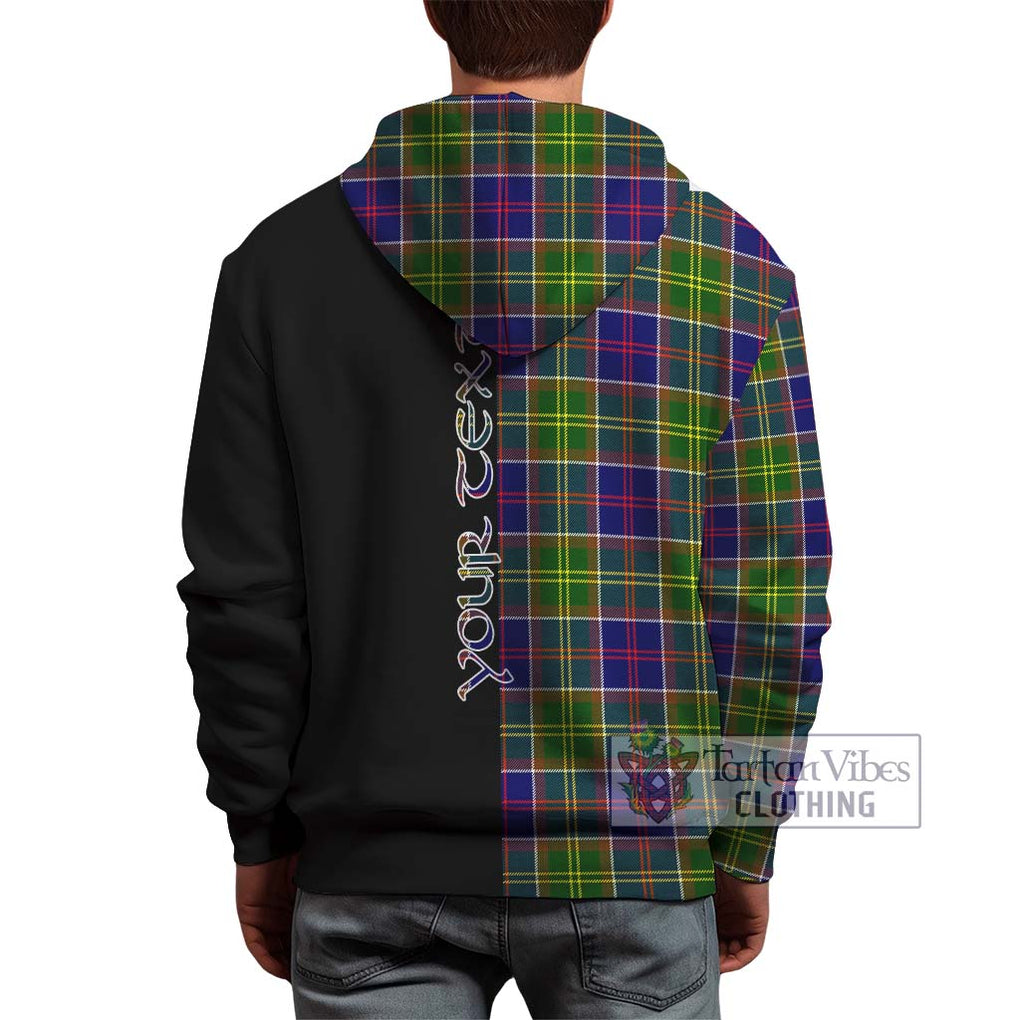 Whitefoord Tartan Hoodie with Family Crest and Half Of Me Style - Tartanvibesclothing Shop