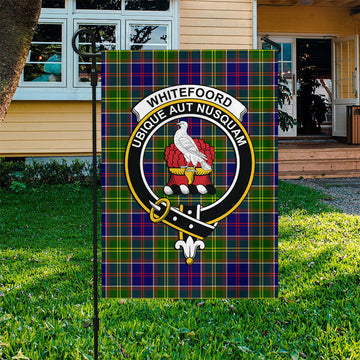 Whitefoord Modern Tartan Flag with Family Crest