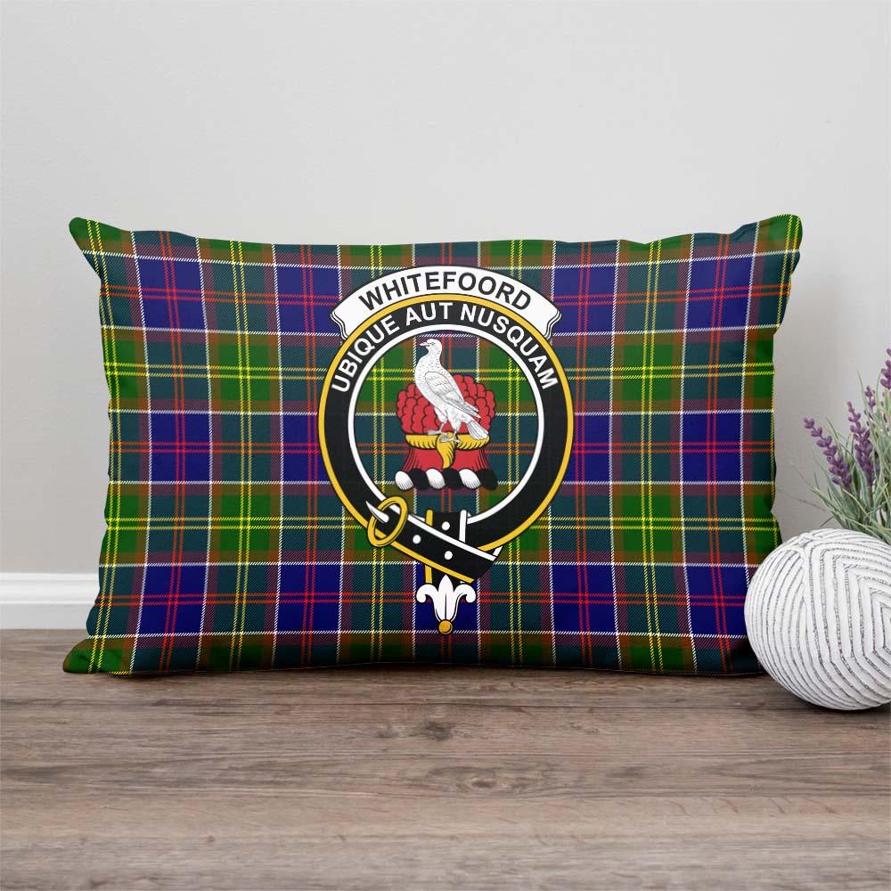 Whitefoord Tartan Pillow Cover with Family Crest - Tartan Vibes Clothing