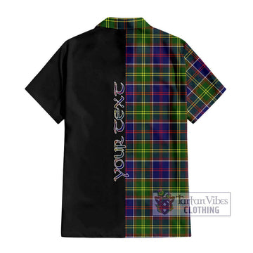 Whitefoord Tartan Short Sleeve Button Shirt with Family Crest and Half Of Me Style