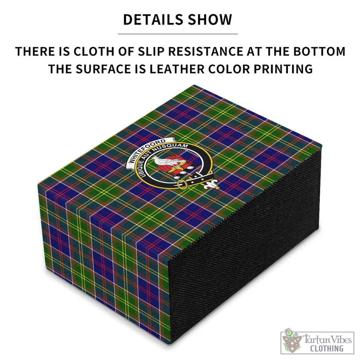 Whitefoord Tartan Pen Holder with Family Crest - Tartan Vibes Clothing