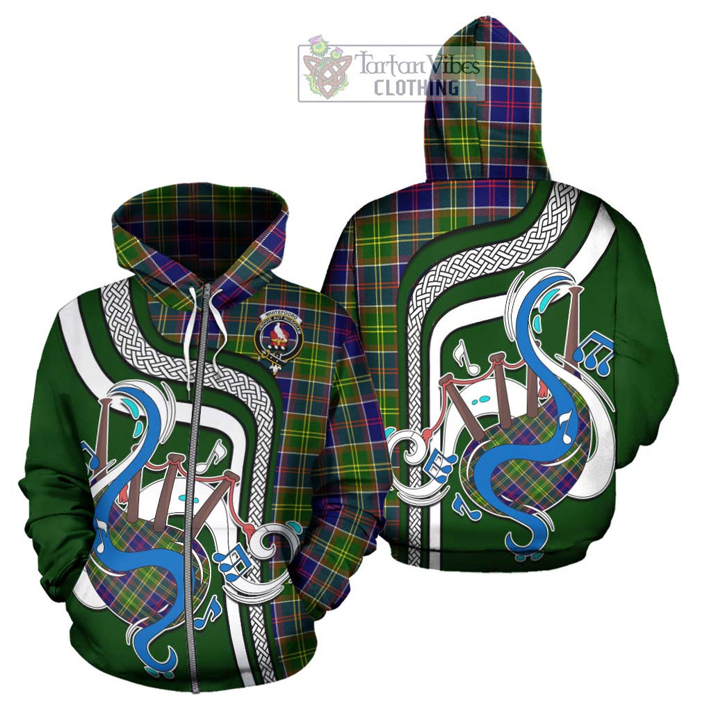 Whitefoord Tartan Hoodie with Epic Bagpipe Style - Tartanvibesclothing Shop