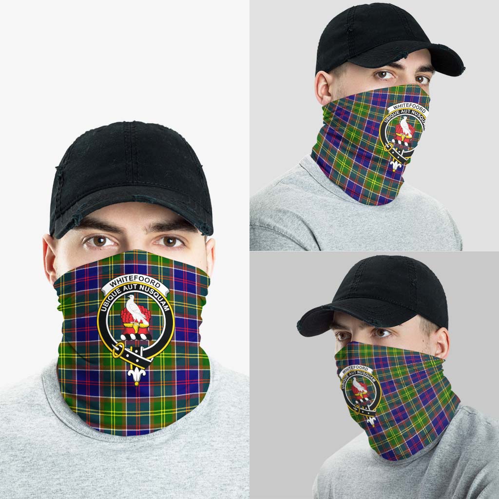 Whitefoord Modern Tartan Neck Gaiters, Tartan Bandanas, Tartan Head Band with Family Crest