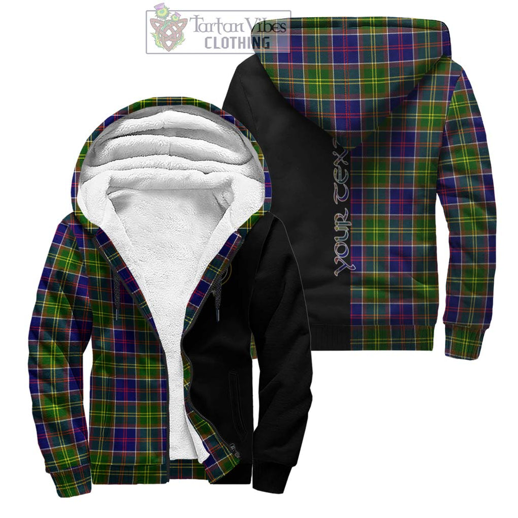 Whitefoord Tartan Sherpa Hoodie with Family Crest and Half Of Me Style Unisex - Tartanvibesclothing Shop