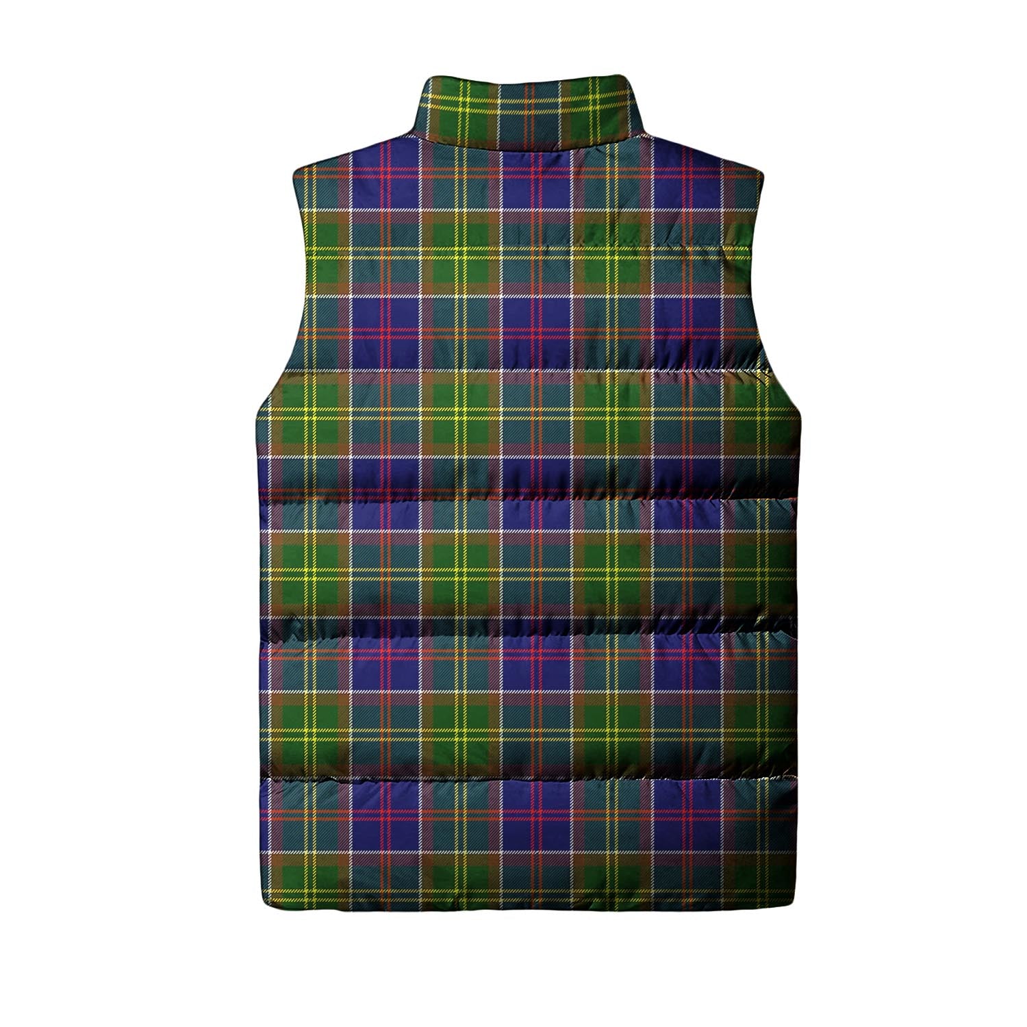 Whitefoord Modern Tartan Sleeveless Puffer Jacket with Family Crest - Tartanvibesclothing